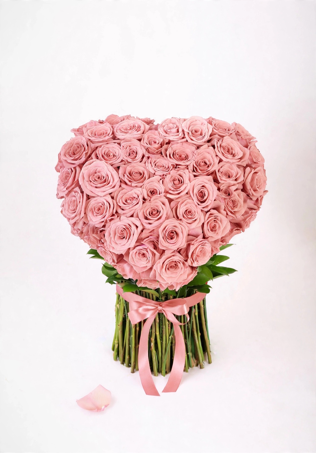 Pink Lover's Heart — heart-shaped pink rose arrangement